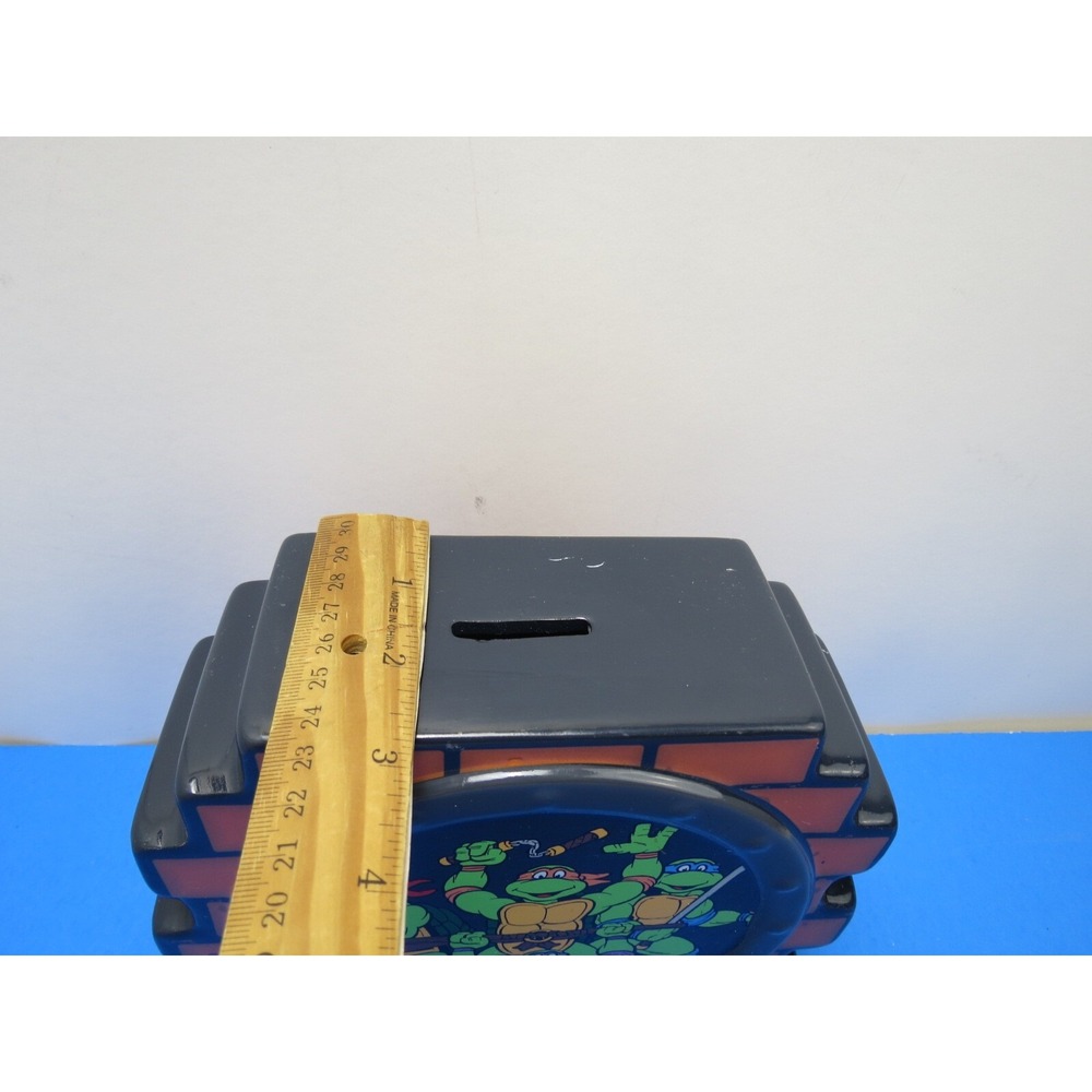 Teenage Mutant Ninja Turtles TMNT STARPOINT Coin Piggy Bank 2014 with Stopper - Picture 9 of 13